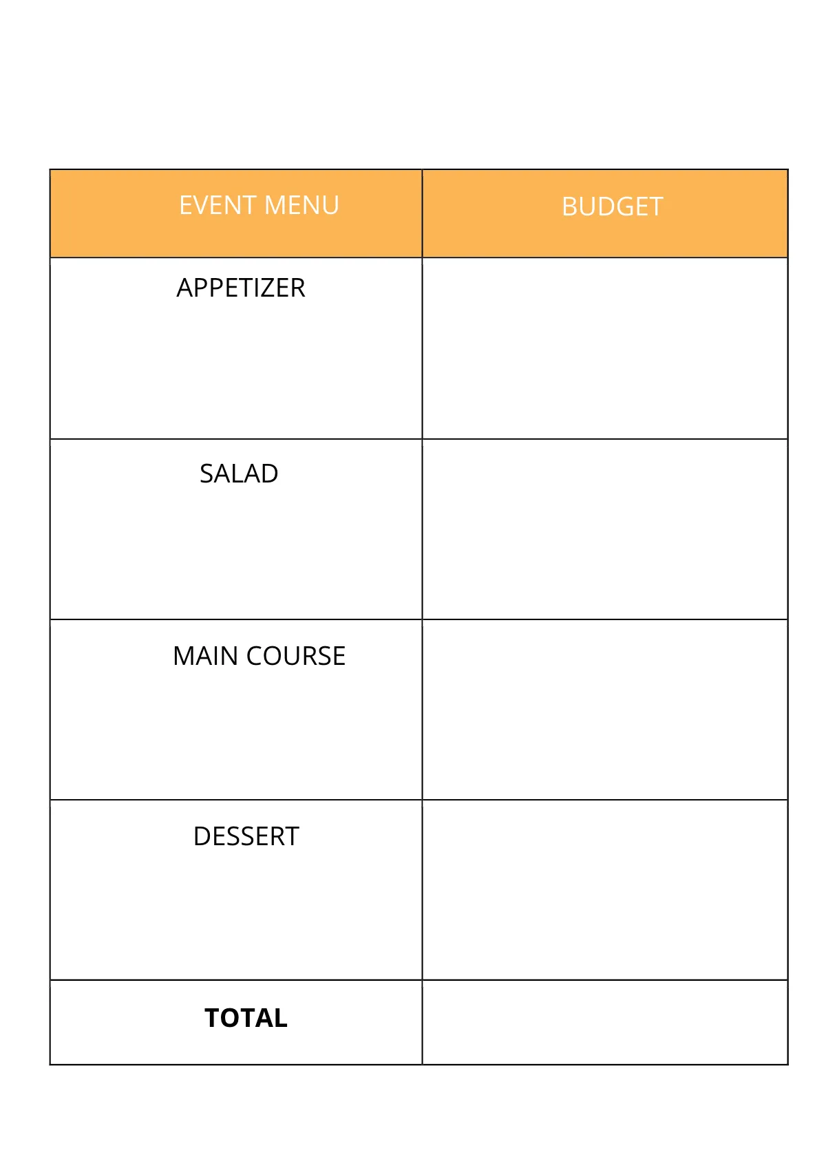 Free Event Planner Template to Edit Online