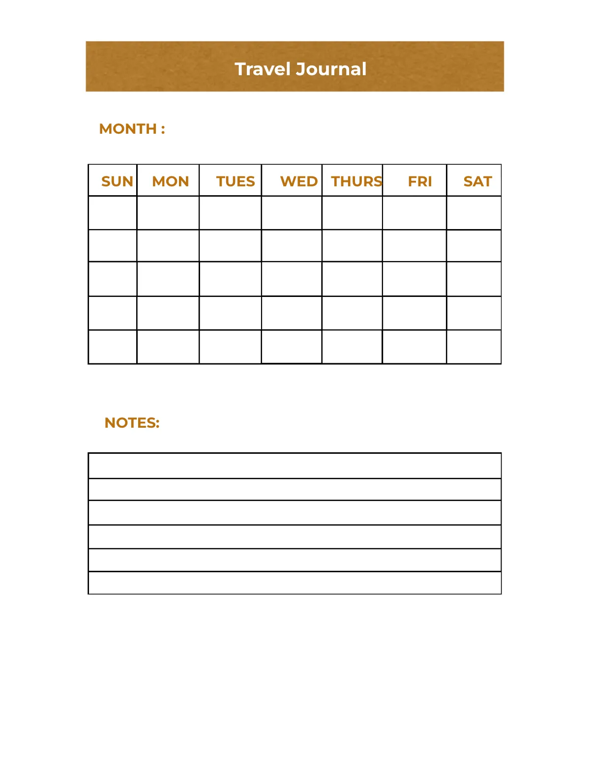 Free Trip Planner Template to Edit Online