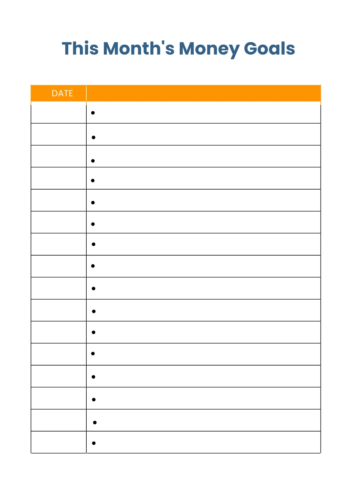 Free Blank Budget Planner Template to Edit Online