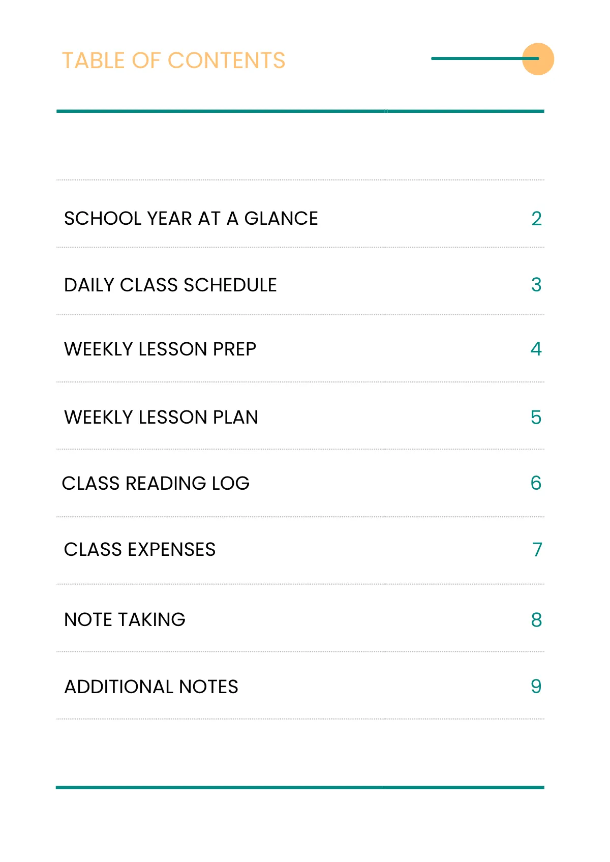 Free Basic Education Planner Template to Edit Online