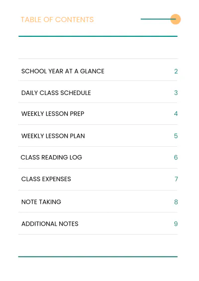 Free Basic Education Planner Template to Edit Online