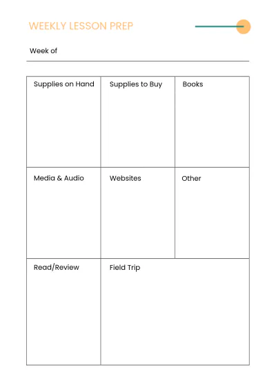 Free Basic Education Planner Template to Edit Online