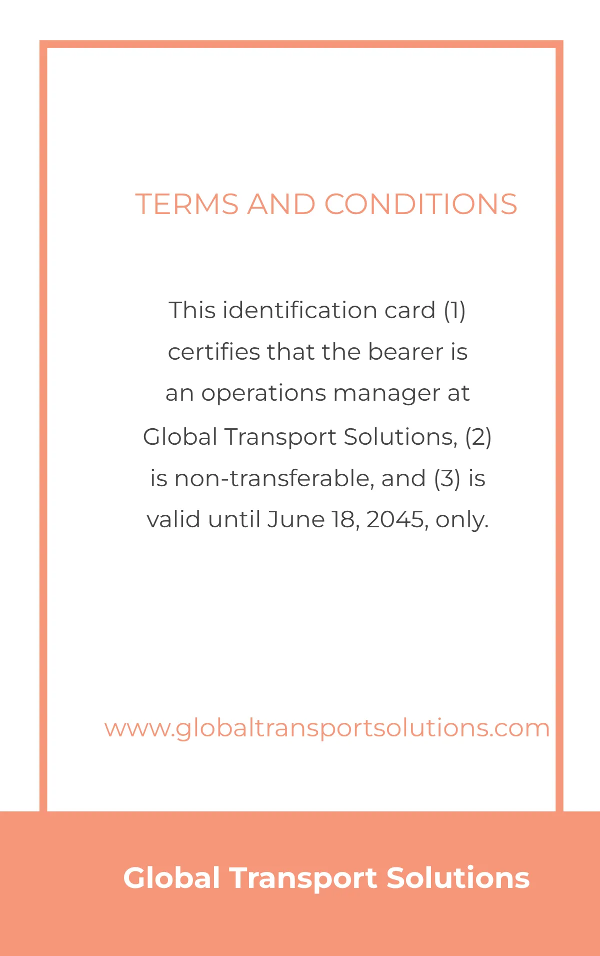 Free Transport ID Card Template to Edit Online