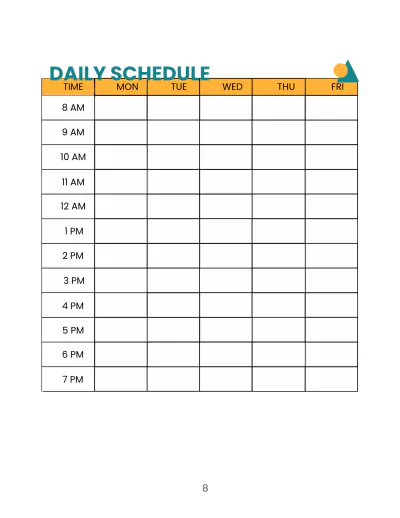 Free Preschool Lesson Planner Template to Edit Online