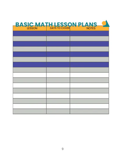 Free Preschool Lesson Planner Template to Edit Online