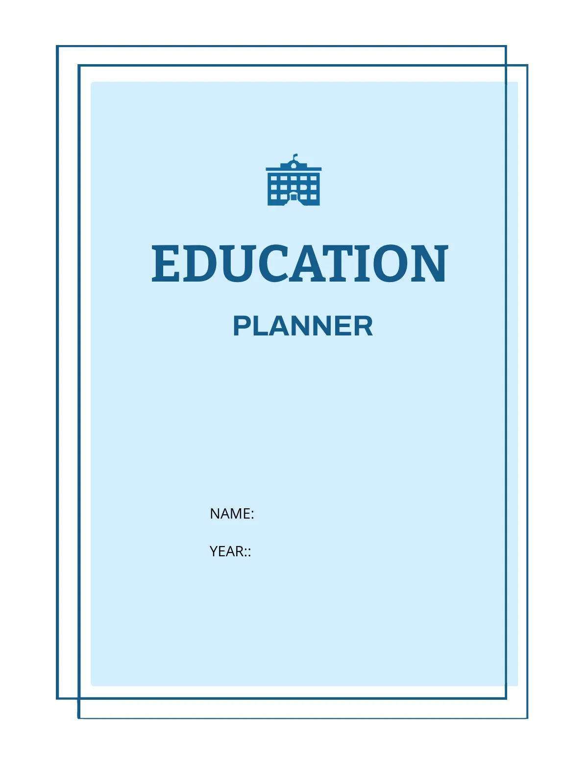 Free Editable Education Planner Template to Edit Online