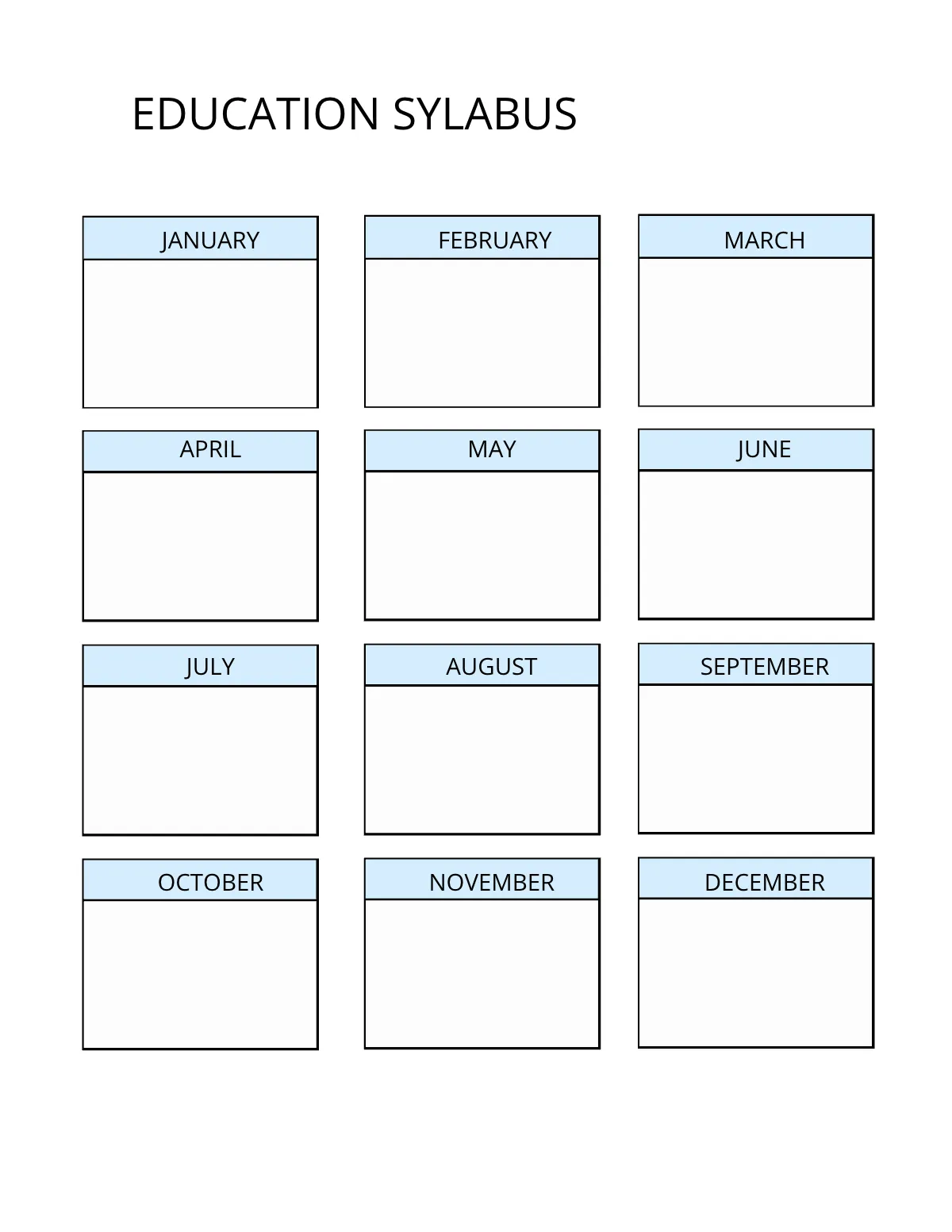 Free Editable Education Planner Template to Edit Online