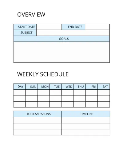 Free Editable Education Planner Template to Edit Online