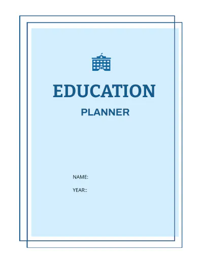 Free Editable Education Planner Template to Edit Online