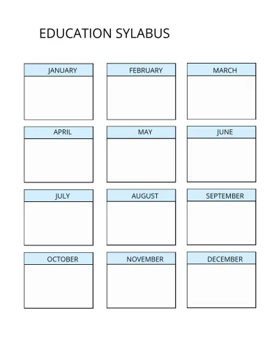 Free Editable Education Planner Template to Edit Online