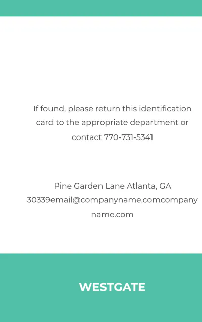 Free Blank Construction ID Card Template to Edit Online