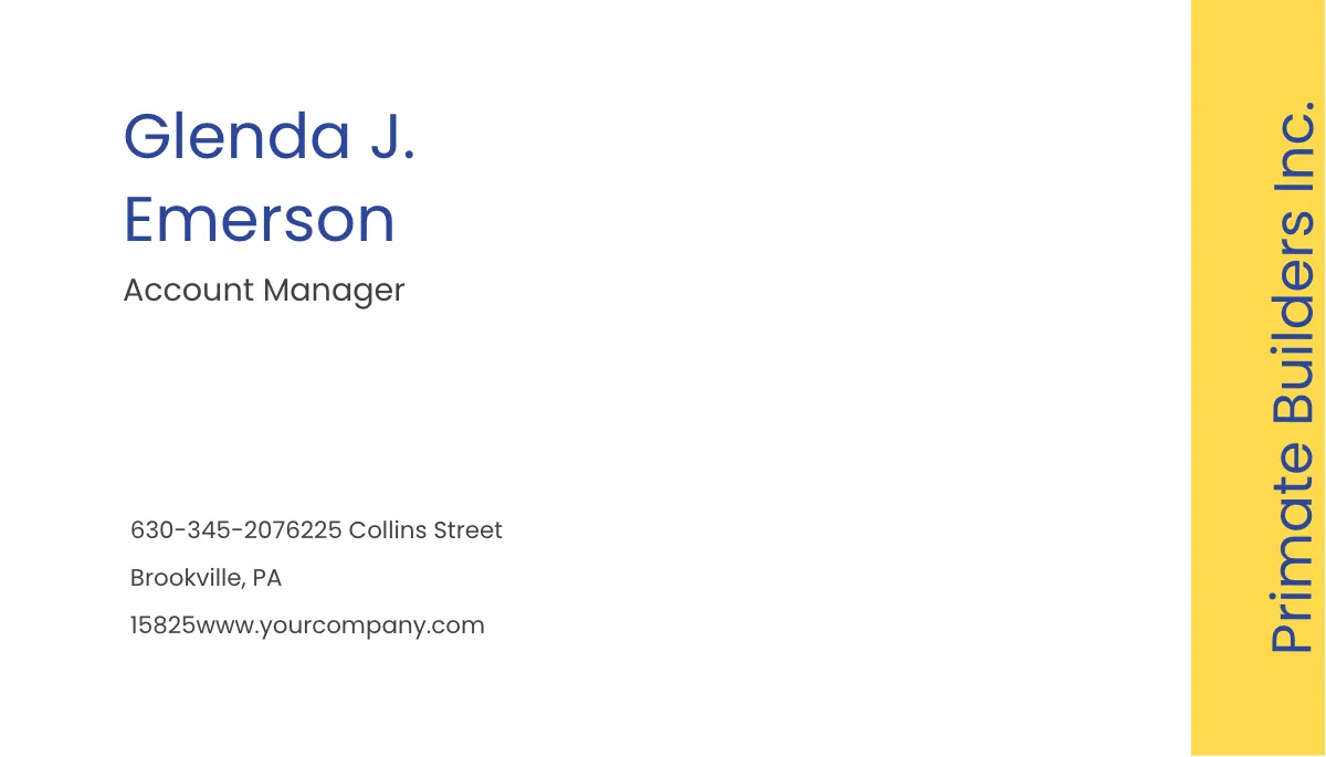 Free Editable Construction Business Card Template to Edit Online