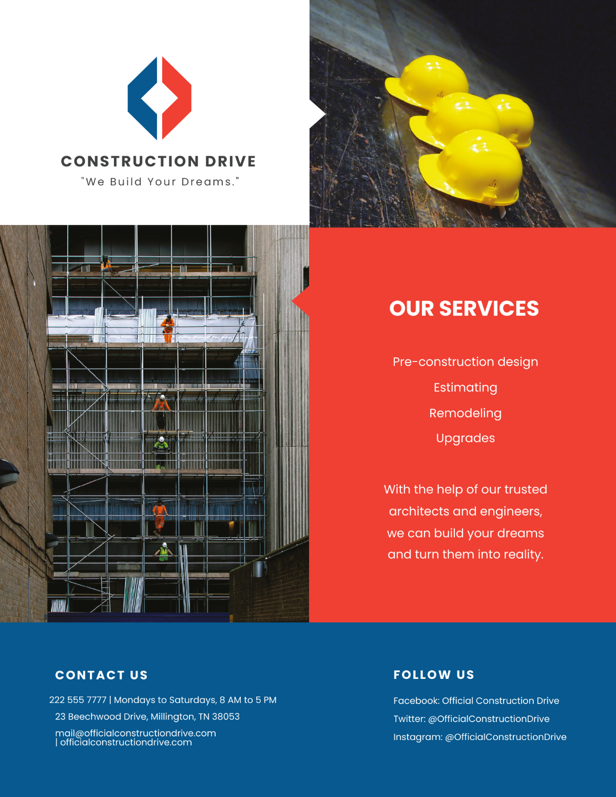 Basic Construction Flyer Template - Edit Online & Download