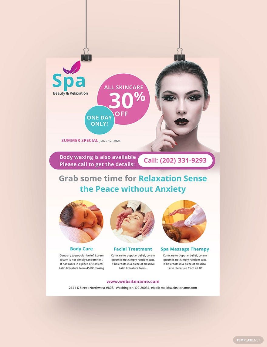 Spa Poster Template