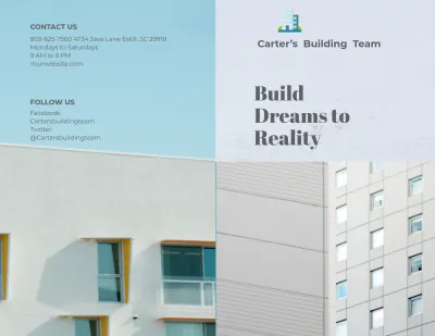 Free Apartment Construction Bi-Fold Brochure Template to Edit Online