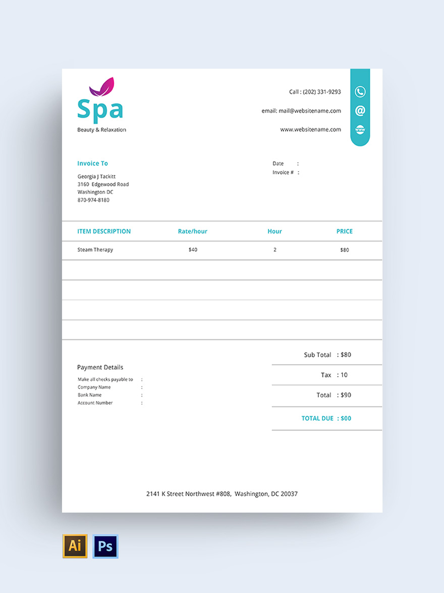 Editable Travel Agency Invoice Template - Google Docs, Google Sheets ...