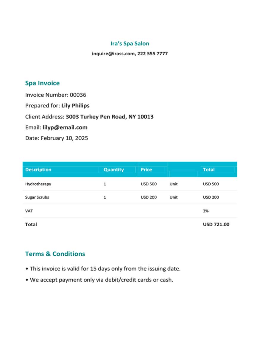 Editable Medical Invoice Template - Download in Word, Google Docs ...