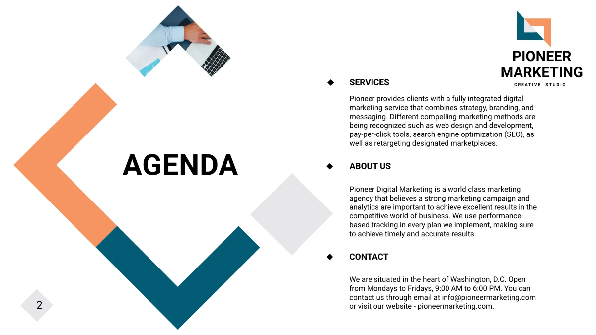 Free Marketing Agency Presentation Template to Edit Online