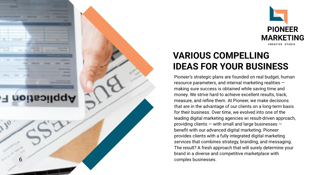 Free Marketing Agency Presentation Template to Edit Online