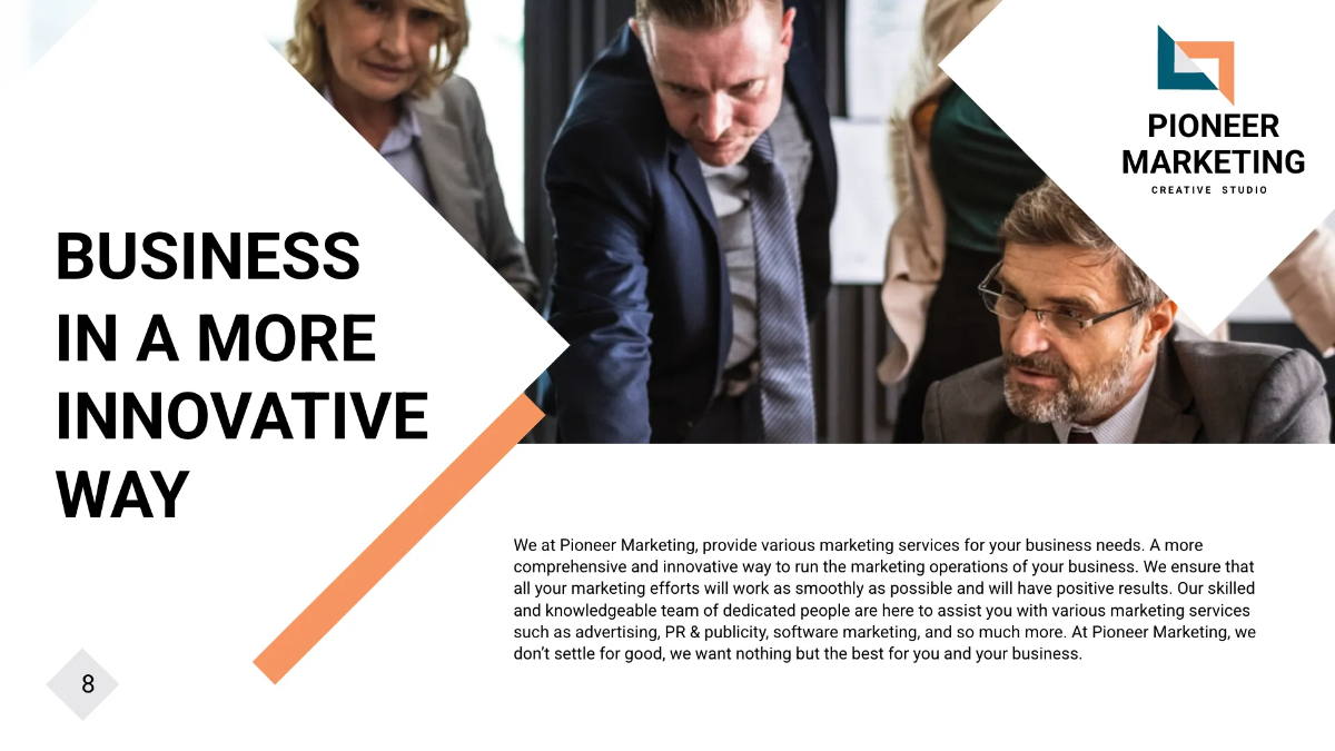 Free Marketing Agency Presentation Template to Edit Online