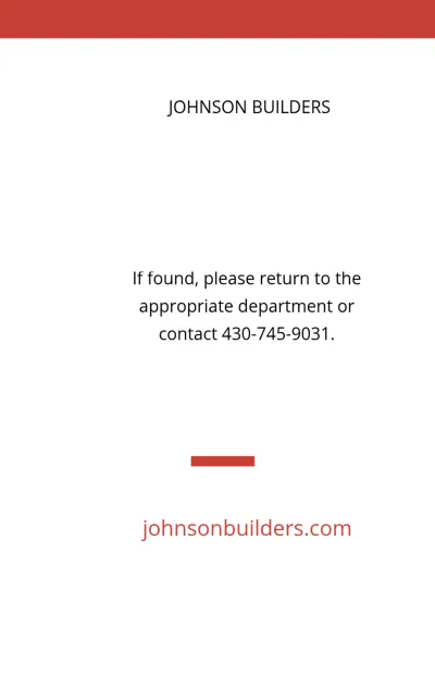Free Vertical Construction ID Card Template to Edit Online