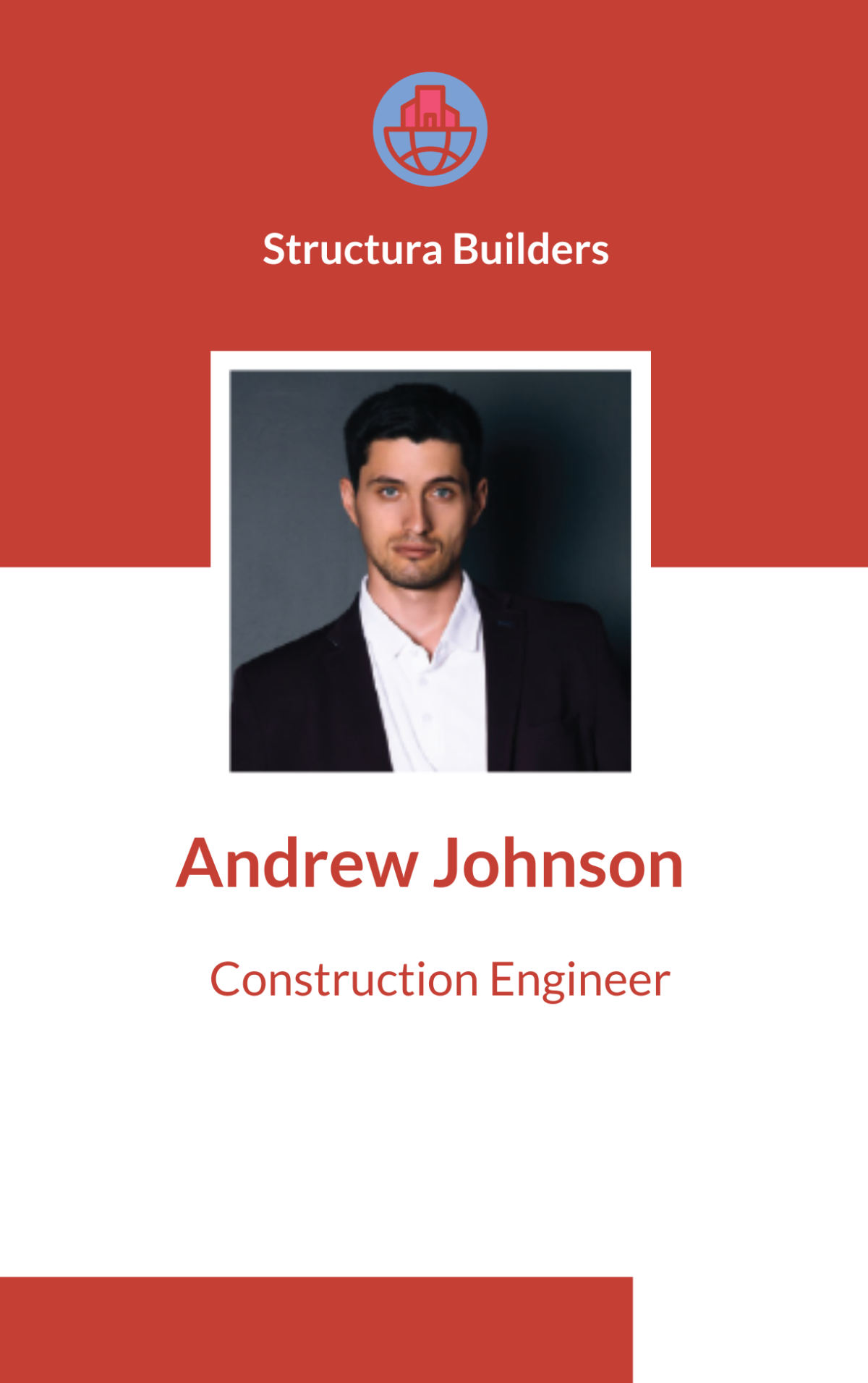Construction Engineer ID Card