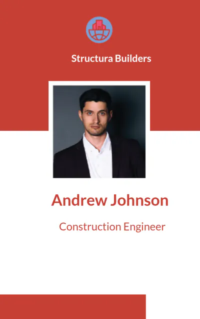 Free Construction Engineer ID Card Template to Edit Online