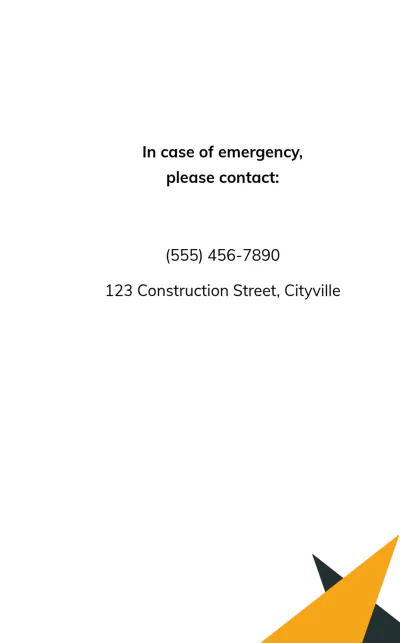 Free Construction Worker ID Card Template to Edit Online