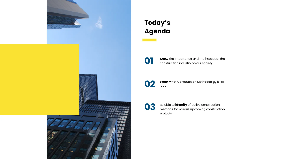 Free Construction Methodology Presentation Template to Edit Online