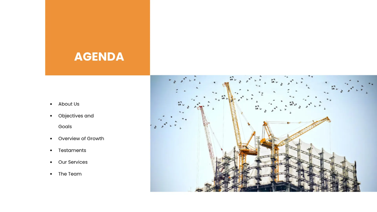 Free Construction Company Presentation Template to Edit Online