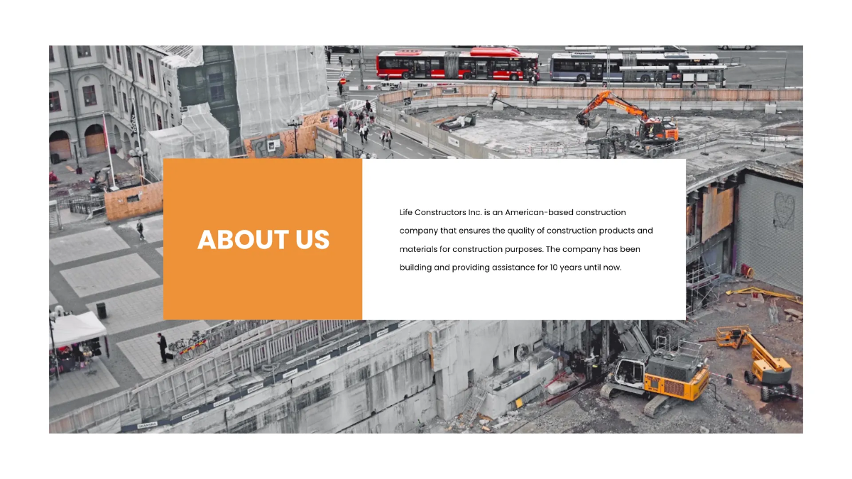 Free Construction Company Presentation Template to Edit Online