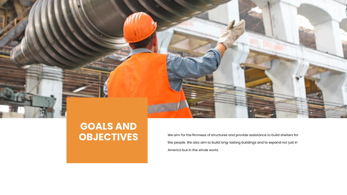 Free Construction Company Presentation Template to Edit Online