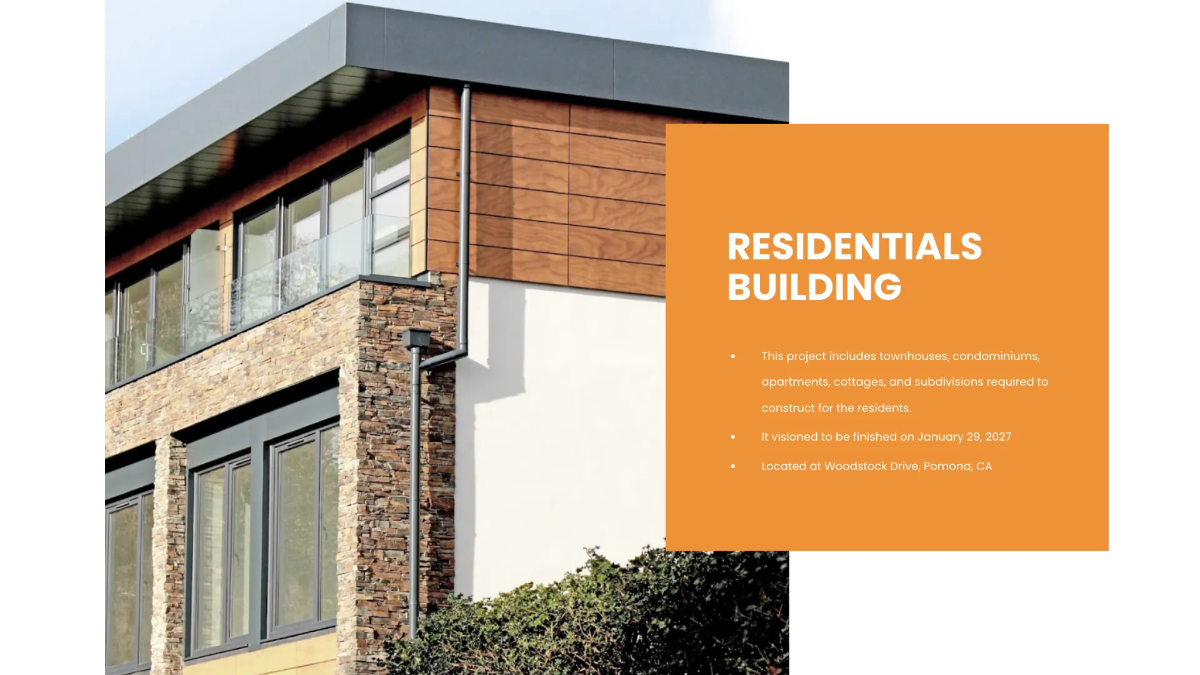 Free Construction Company Presentation Template to Edit Online