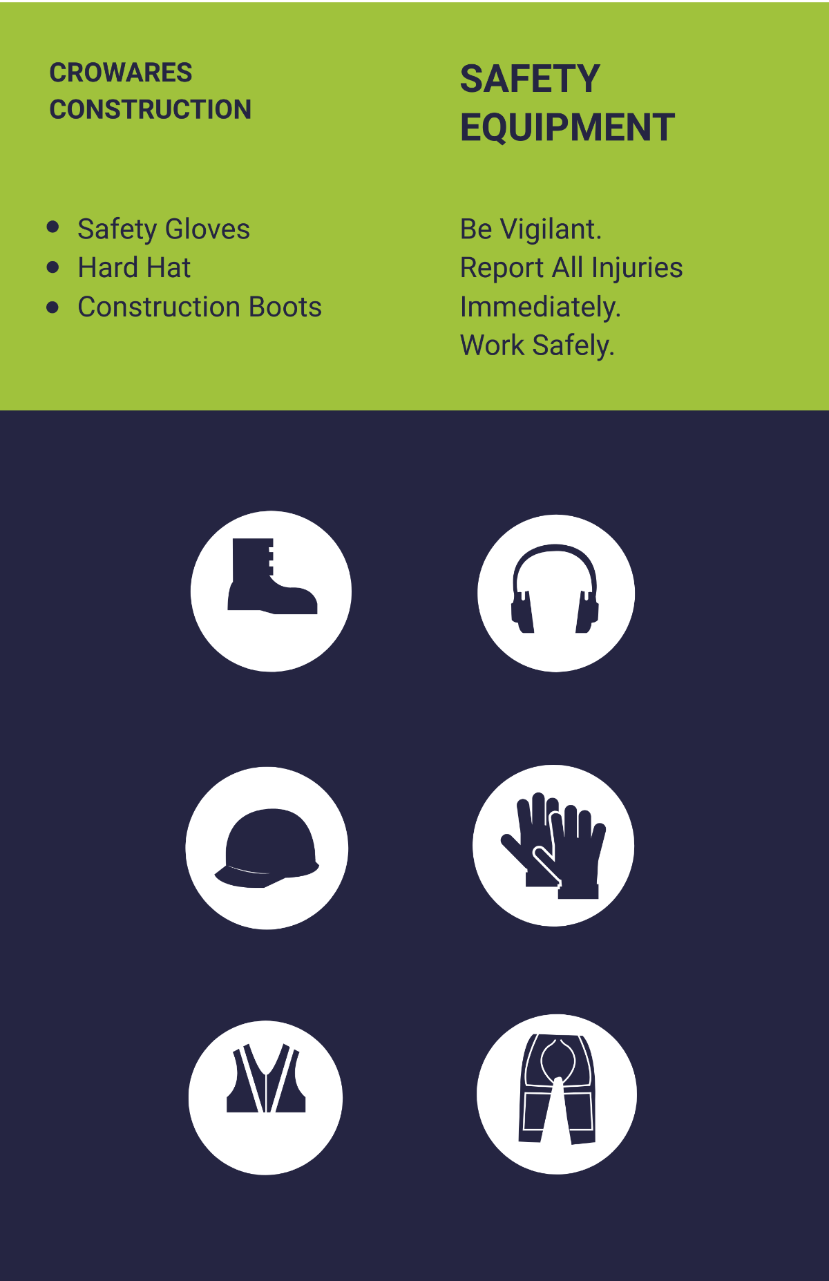 Free Construction & Equipment Safety Poster Template