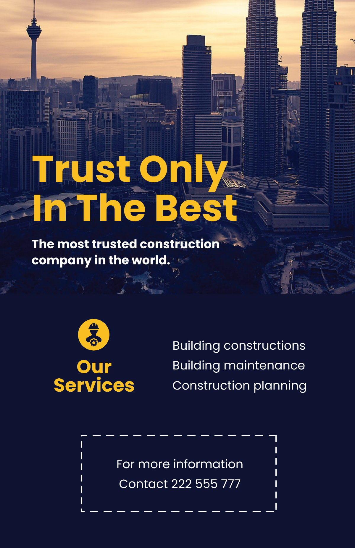 Building Construction Poster Template