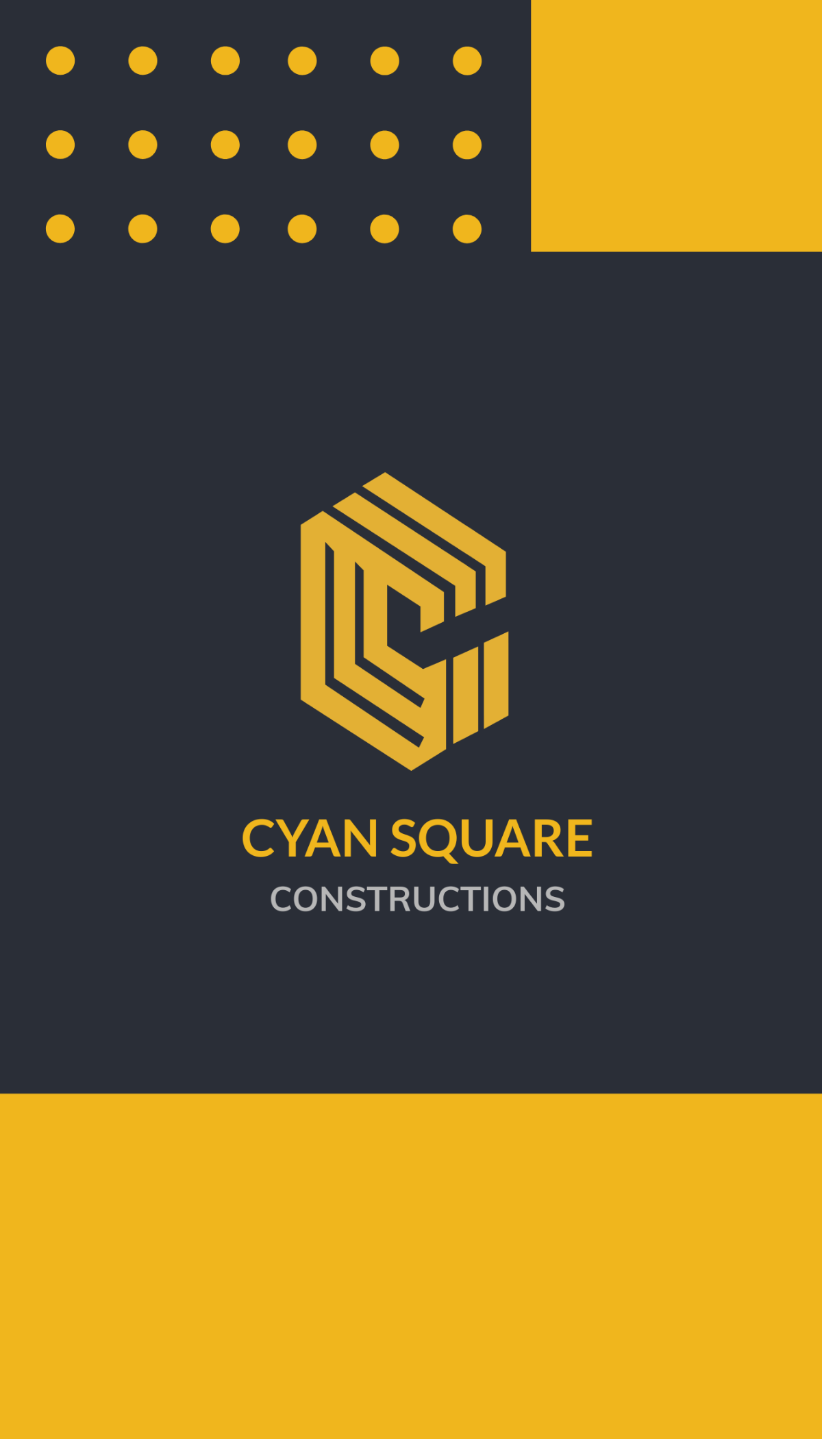 Commercial Construction Worker Business Card Template