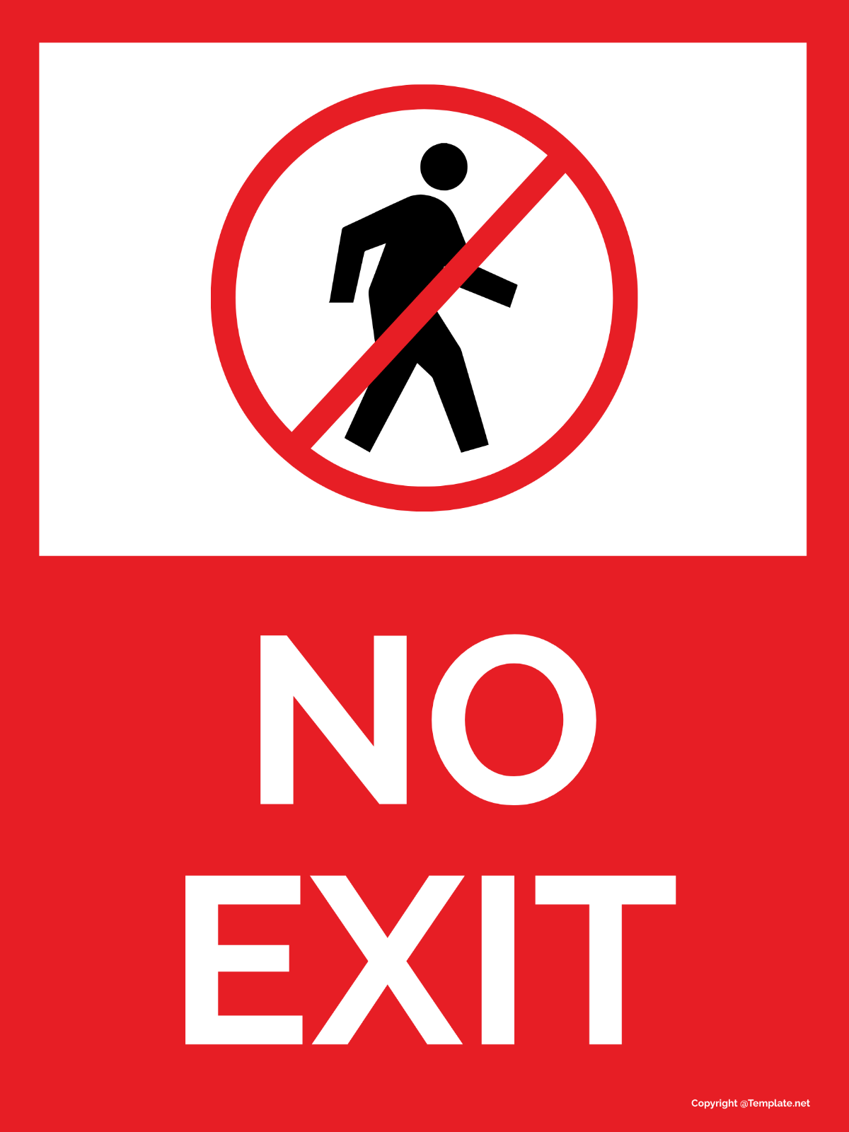 No Exit Sign Template