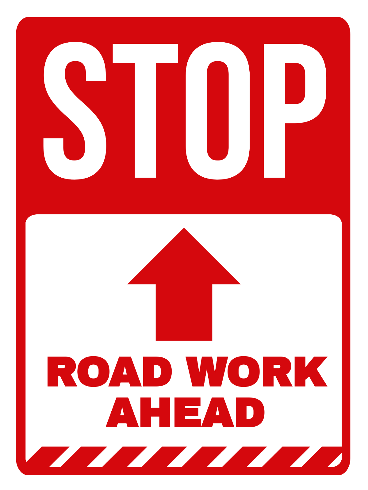 Free Construction Ahead Sign Template