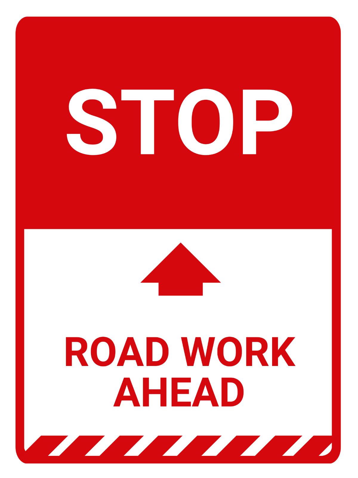 Construction Ahead Sign Template