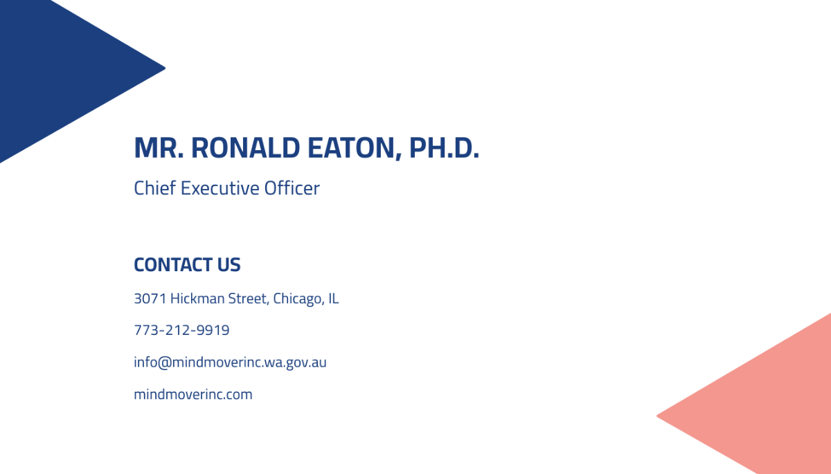 Education Business Card