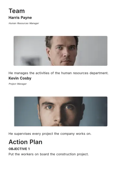 Free HR Management Plan for a Construction Project Template to Edit Online