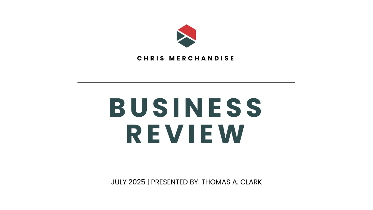 Free Business Review Presentation Template