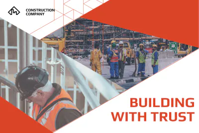 Free Construction Company Postcard Template to Edit Online