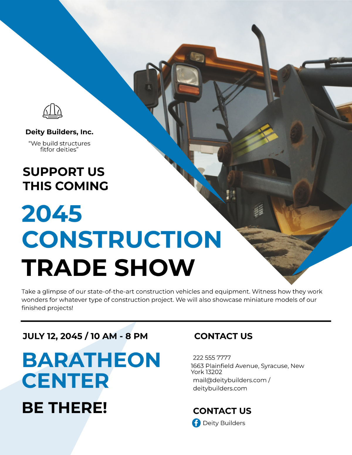 Construction Trade Shows Flyer Template - Edit Online & Download