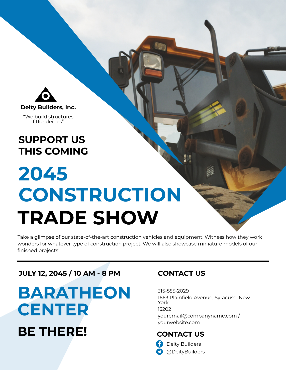 Construction Trade Shows Flyer Template