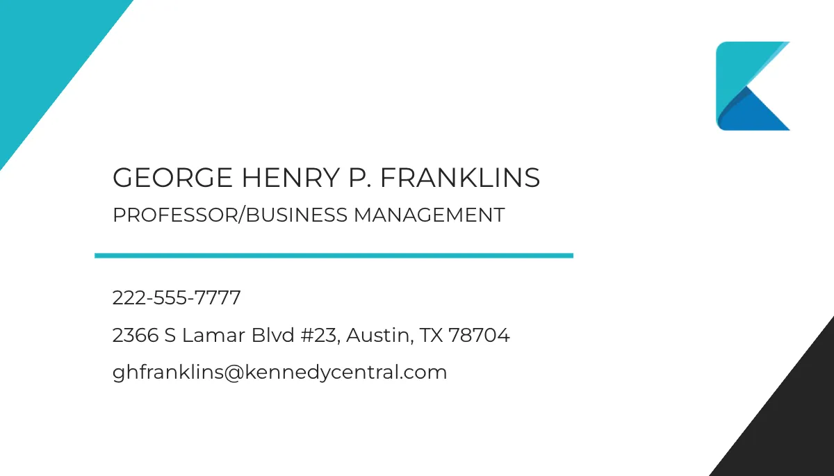 Free University Education Business Card Template to Edit Online