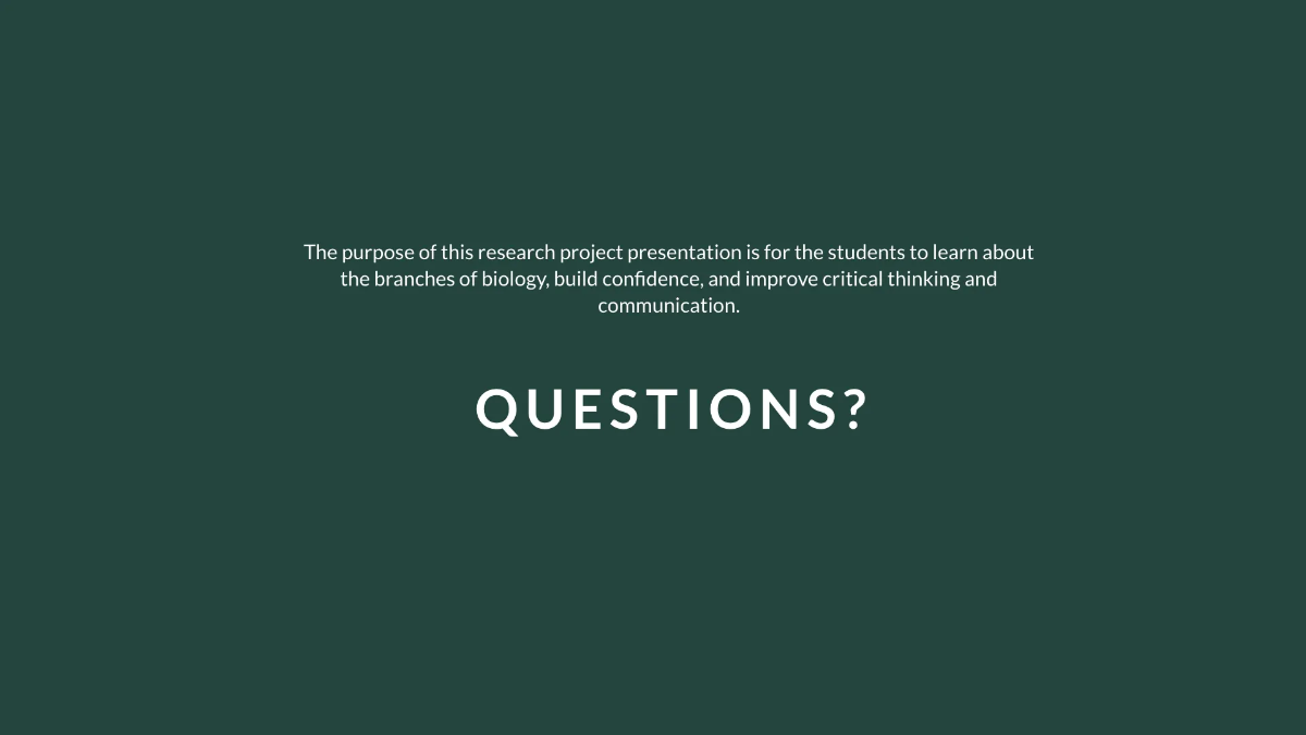 Free School Project Presentation Template to Edit Online