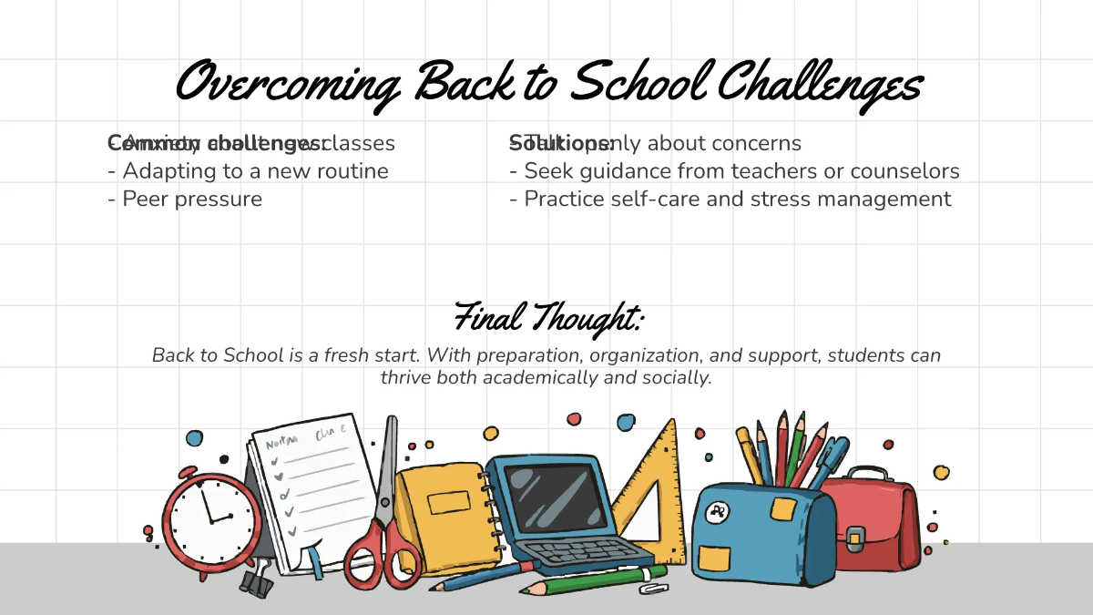 Free Back to School Presentation Template to Edit Online