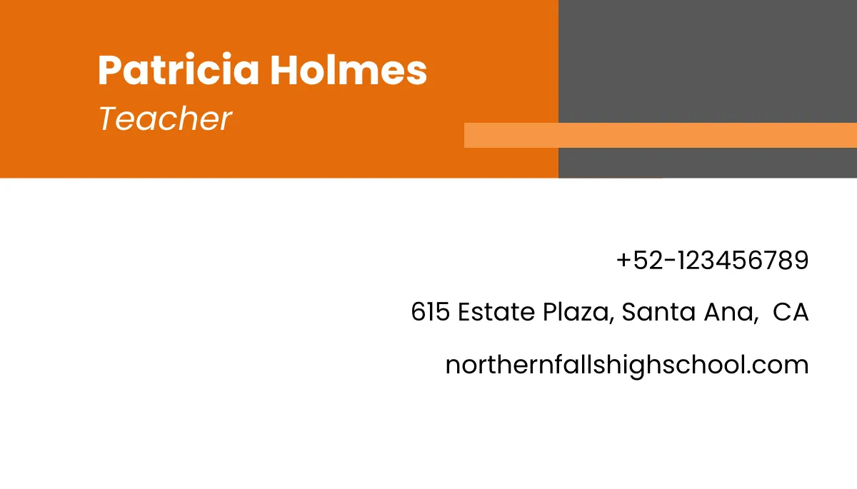 Free Education School Business Card Template to Edit Online