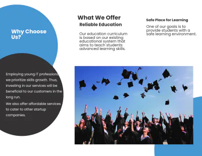 Free Tri-fold Academic School Brochure Template to Edit Online
